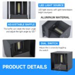 FUPE LED 15W Wandleuchte mit 3 Lichtfarben – IP65 Außenwandlampe mit einstellbarem Abstrahlwinkel – Bild 6