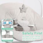 Zoicay Elektrische Babywippe mit 3 Modi & Fernbedienung – Bluetooth Steuerung für 0-9 Monate – Bild 4