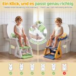 Orzbow Toilettensitz Kinder mit Treppe – 2in1 Toilettenaufsatz & Tritthocker Grün – Bild 7