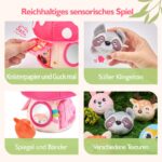 hahaland Pilzhaus Tierhaus mit 6 Tieren – Sensorisches Lernspielzeug für Babys 6–36 Monate – Bild 5