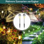PASLFC 12er Set Solarleuchten Garten Warmweiss – IP44 Wasserdicht für Terrasse & Wege – Bild 7