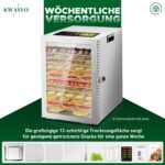 Kwasyo Dörrautomat Edelstahl 12 Etagen – Profi-Dörrgerät mit 360° Luftzirkulation – Bild 4