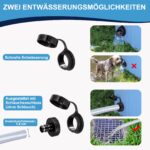 Ezilif Faltbarer Hundepool 80x20cm – Rutschfest & Verschleissfest für Grosse & Kleine Hunde – Bild 5