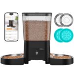 HONEYGUARDIAN 5G WiFi Futterautomat für Katzen – intelligente App-Steuerung mit 2 Näpfen