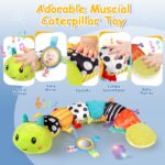 Joyreal 10-teiliges Sensorikspielzeug-Set für Neugeborene – Musikraupe & Tummy Time Toys – Bild 3