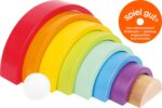 small foot Holzbausteine Grosser Regenbogen – Stapelspiel für Feinmotorik ab 12 Monaten – Bild 8