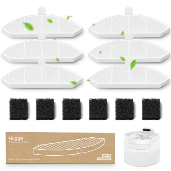 Hiigge Katzenbrunnen Filter 6er Pack – Originalersatzfilter für Snowball SE