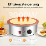Velosh Crepe Maker 45 cm elektrisch – Profi-Crepesmaschine 3 kW mit Antihaftbeschichtung – Bild 4