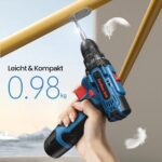 FAHEFANA 12V Akkuschrauber Set mit 25Nm Drehmoment – Kompakter Bohrschrauber mit 24-tlg Zubehör – Bild 2