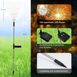GIACOMO 4er Set Solarleuchten Pusteblume mit 120 LED & 8 Modi – Gartendeko für Aussen – Bild 5