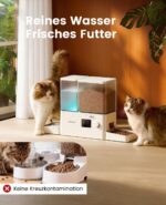 oneisall 2-in-1 Futterautomat & Trinkbrunnen 8,5L – Automatische Fütterung & Wasserspender für Katzen – Bild 3