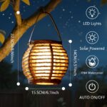 2er Set Solarlaterne mit Hanfseil – Hänge- & Standlaterne IP44 für Garten & Terrasse – Bild 3