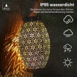 Görvitor Solarlaterne Metall – IP65 Wasserdicht, Hängend für Garten & Balkon – Bild 5