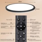Swoieltr LED Deckenleuchte 30cm ultradünn – dimmbar mit Fernbedienung & Farbtemperatur – Bild 7