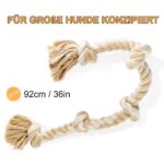 Fida Seilspielzeug 90cm für grosse Hunde – Robustes Tauzieh- & Kauspielzeug aus Baumwolle – Bild 3