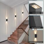 WYQSX LED-Außenwandleuchte 2er-Set 6W – Warmweisses Up & Down Licht für Fassade – Bild 5