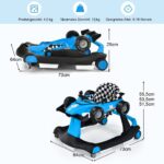DREAMADE 4 in 1 Lauflernwagen Autodesign – Höhenverstellbar & Klappbar für Babys ab 6 Monate – Bild 2