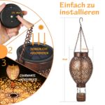 JOYCREATOR Solarlaterne 2er Set – IP65 Heissluftballon Design für Garten & Balkon – Bild 3