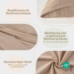 Laleni Musselin Bettwäsche Set 100x135cm + Kissenbezug 40x60cm – 100% Baumwolle, OEKO-TEX zertifiziert – Bild 5