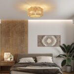 Rayofly Boho Deckenlampe 3-flammig mit Rattan & Bambus – Vintage Leuchte für jeden Raum – Bild 9