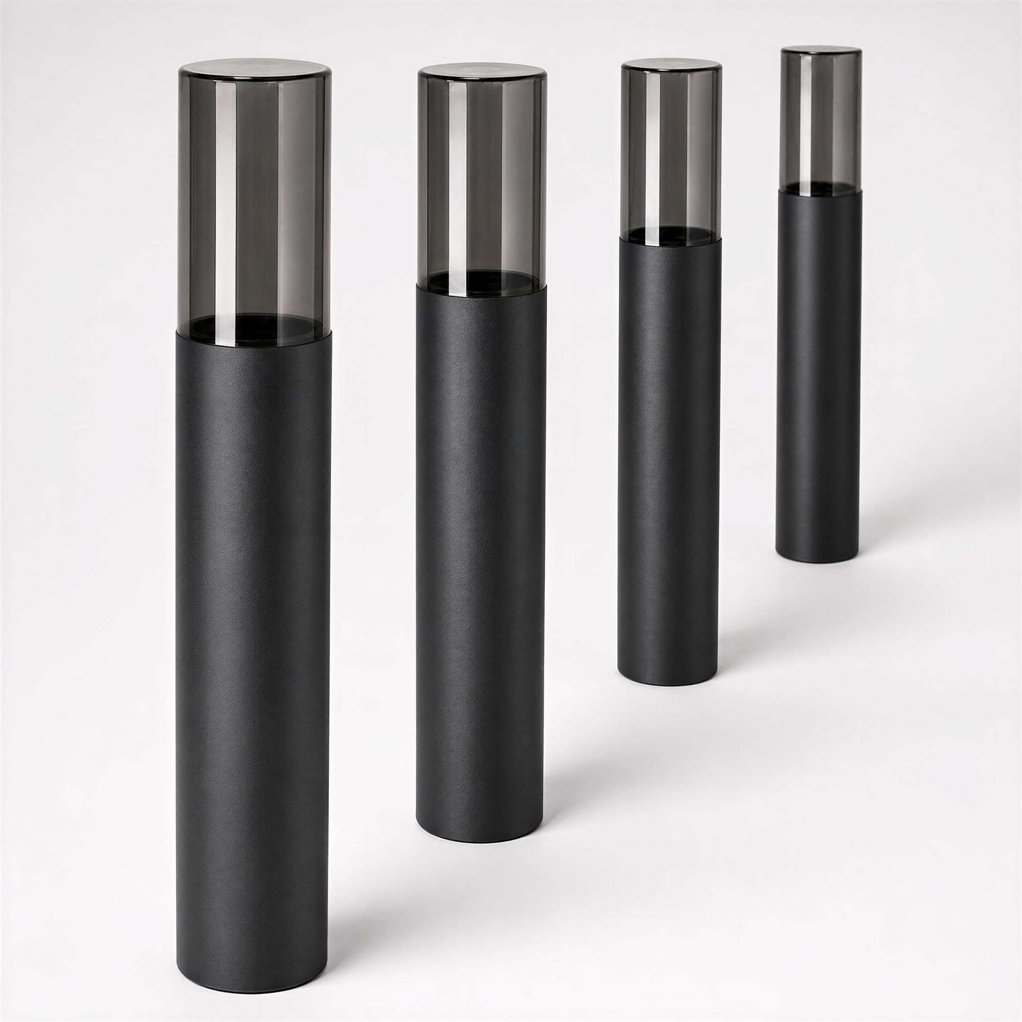 SSC-LUXon 4er Set VARDA Wegeleuchte 50cm schwarz – Designerleuchte für Garten & Wege