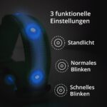 LED Leuchthalsband für Hunde Grösse M – USB-aufladbar mit 10-15h Akkulaufzeit – Bild 2