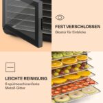 Klarstein Arizona Jerky Dörrautomat – 500W Dehydrator mit 6 Gittern & 35-70°C für Obst, Fleisch & Gemüse – Bild 3