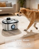 5L Katzenbrunnen Edelstahl mit 4-stufigem Filtersystem – Kabelloser Trinkbrunnen für Katzen & Hunde – Bild 3