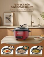 Eamoment 1L Reiskocher mit Dampfgarer – Antihaft-Reiskocher für 1–5 Personen – Bild 3