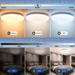 OPPEARL LED Deckenlampe 28cm Dimmbar mit Fernbedienung – 2400LM Sternenhimmel für alle Räume – Bild 3