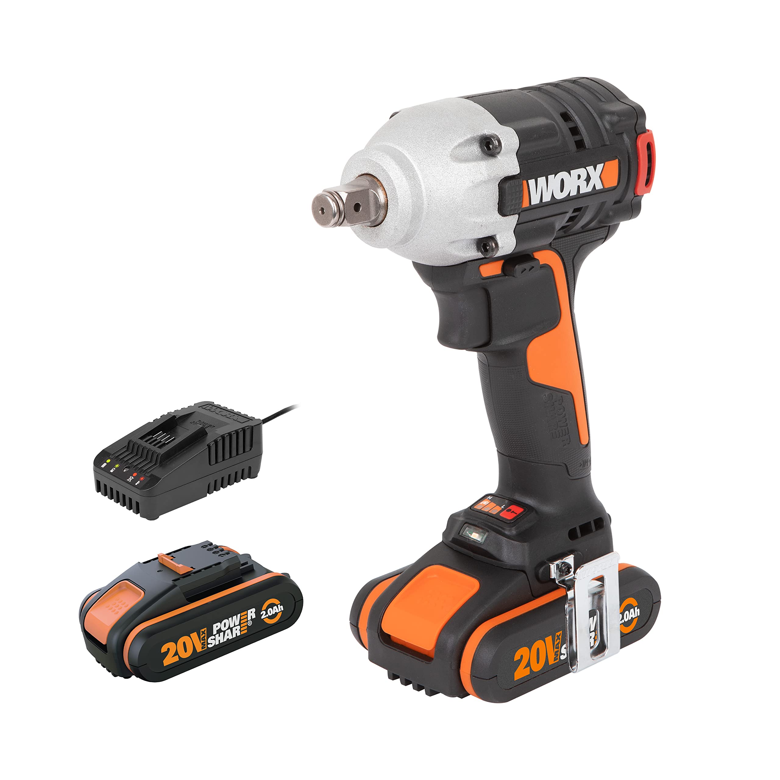 WORX WX272 Akku-Schlagschrauber 20V – 300 Nm Brushless Motor mit 3-Gang-Getriebe