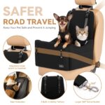 Petsfit Hundeautositz bis 15 kg – Memory Foam Booster mit Sicherheitsgurt für kleine Hunde – Bild 2