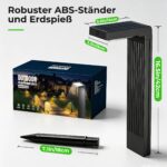 iseeway Solarleuchten 6er-Set mit Bewegungsmelder – 400 Lumen, 2 Lichtfarben & 12h+ Laufzeit – Bild 9