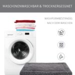 Exsnugy Hundematte XL 106×71 cm – Waschbares Hundebett mit rutschfester Unterseite für grosse Hunde – Bild 7