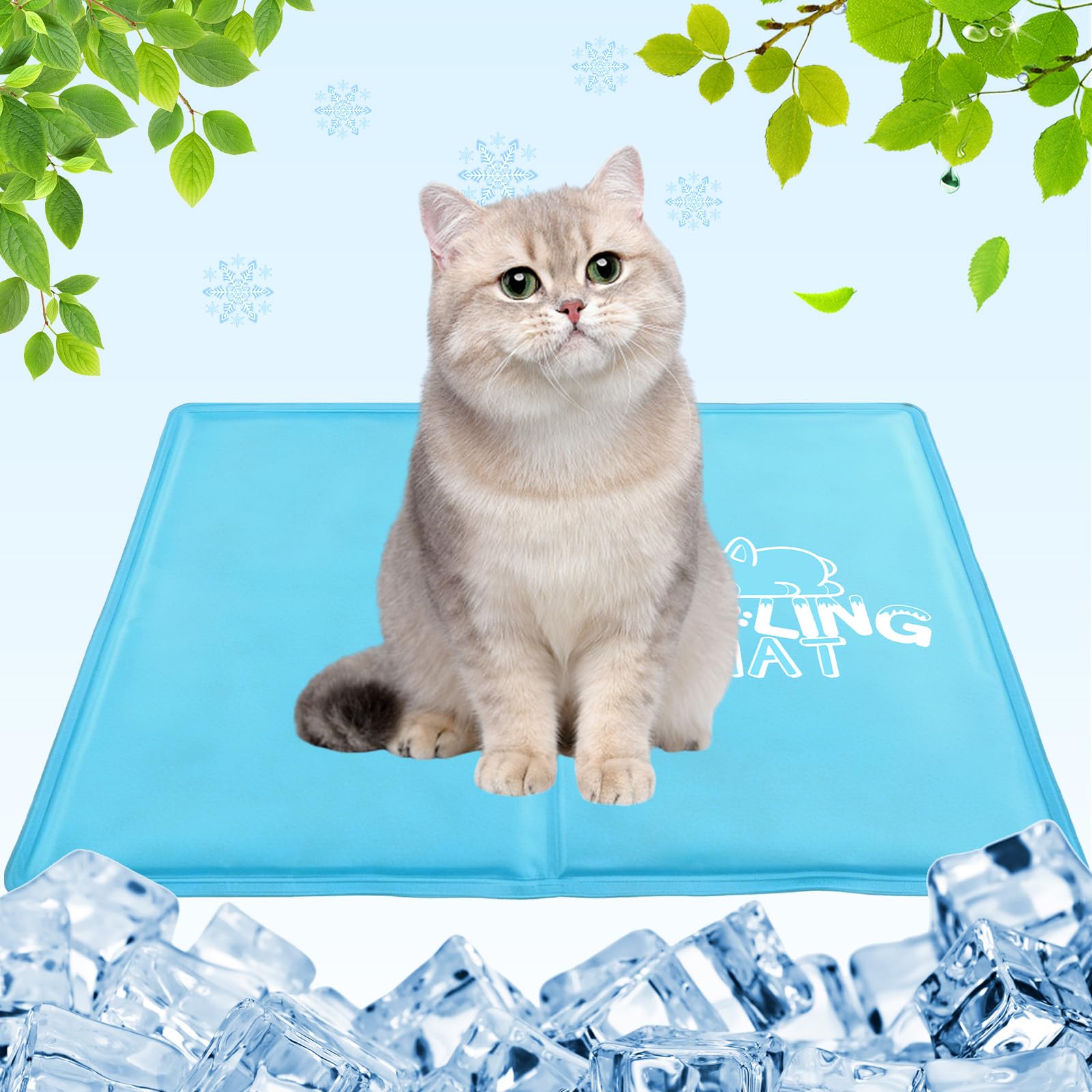 Aitsite Kühlmatte 40x50 cm – Selbstkühlende Hundematte mit Gel für Hunde & Katzen