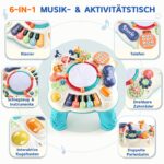 Fajiabao 6-in-1 Baby Spieltisch mit Musik & Licht – Lernspielzeug ab 12 Monate – Bild 3
