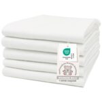 ZOLLNER 5er Set Moltontücher 80x80 cm – Wickelunterlage aus 100% Baumwolle mit Oeko Tex®