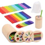 3-in-1 Montessori Holzspielzeug ab 1 Jahr – Motorik & Sortierspiel mit Zubehör