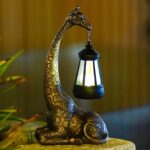 Yeomoo Giraffe 28 cm Gartendeko mit Solarlampe – Wetterfeste Solar-Figur für Balkon & Garten – Bild 6