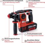 Einhell HEROCCO Akku-Bohrhammer 18 V – 4in1 Kit mit SDS-Plus & 3,0 Ah Akku – Bild 5