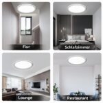 LQWELL LED-Deckenleuchte 24W ultradünn – IP44 wasserfest für Bad & Wohnräume – Bild 7