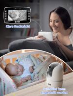 GHB Babyphone mit 2 Kameras & 4,3" Display – 350° Rotation, HD-Nachtsicht für Eltern – Bild 7
