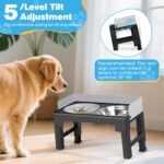 Zivacate Erhöhter Hundenapf mit 6 Höhenstufen & Neigbar – Futterstation für mittlere & grosse Hunde – Bild 4