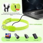 YFbrite LED-Hundehalsband Grün S aufladbar – 500m Sichtbarkeit für sichere Nachtspaziergänge – Bild 5