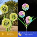 Hqynss Solar-Löwenzahnleuchten 2er-Set – Farbwechsel RGB-LED für Garten & Terrasse – Bild 3