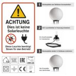 trendlights24 Stone IP65 Kugelleuchte 3er Set 20+30+40 cm – LED Gartenleuchte mit Naturstein-Optik – Bild 5
