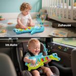 Marstone Musikspielzeug Krokodil mit Klavier & Gitarre – Montessori Lernspielzeug ab 1 Jahr – Bild 6
