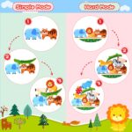 Atoylink Holz-Stapelspielzeug mit 11 Tierfiguren – Montessori Lernspiel ab 2 Jahren – Bild 4