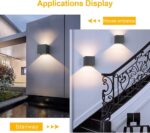 Klighten 12W LED-Aussenwandleuchte mit Bewegungsmelder – IP65 Anthrazit für Innen & Aussen – Bild 4