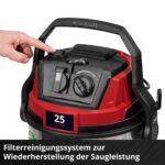 Einhell Nass-Trockensauger TE-VC 2580 SACL – 1100 W, 25-L-Behälter mit HEPA-Filter – Bild 8